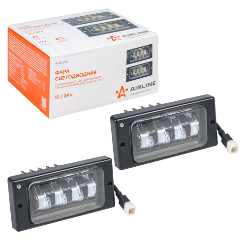 Фара светодиодная Airline регулируемая световая граница ВАЗ 2110-15, 63W 2шт