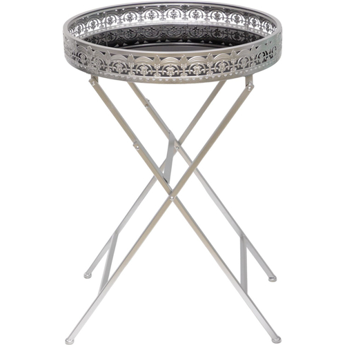 Столик интерьерный со стеклянной столешницей 49.5х49.5х71см Металл,стекло