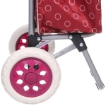 Тележка хозяйственная с сумкой (92*33*27см, колеса 16см,грузоподъемность до 30 кг.) бордо DC308AG3