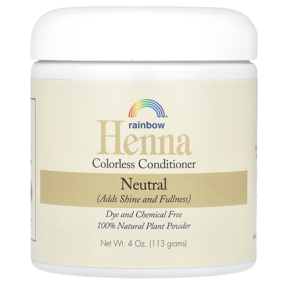 Rainbow Research, Хна, бесцветный кондиционер, нейтральный, 113 г (4 унции)
