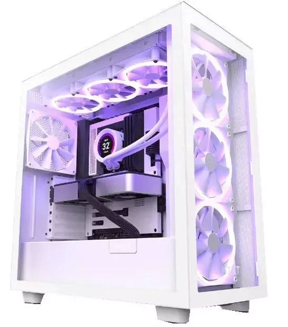 Корпус NZXT H7 Elite RGB Window Mini-ITX, Micro-ATX, ATX White (CM-H71EW-02) RTL