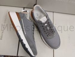 Мужские кроссовки Brunello Cucinelli серого цвета