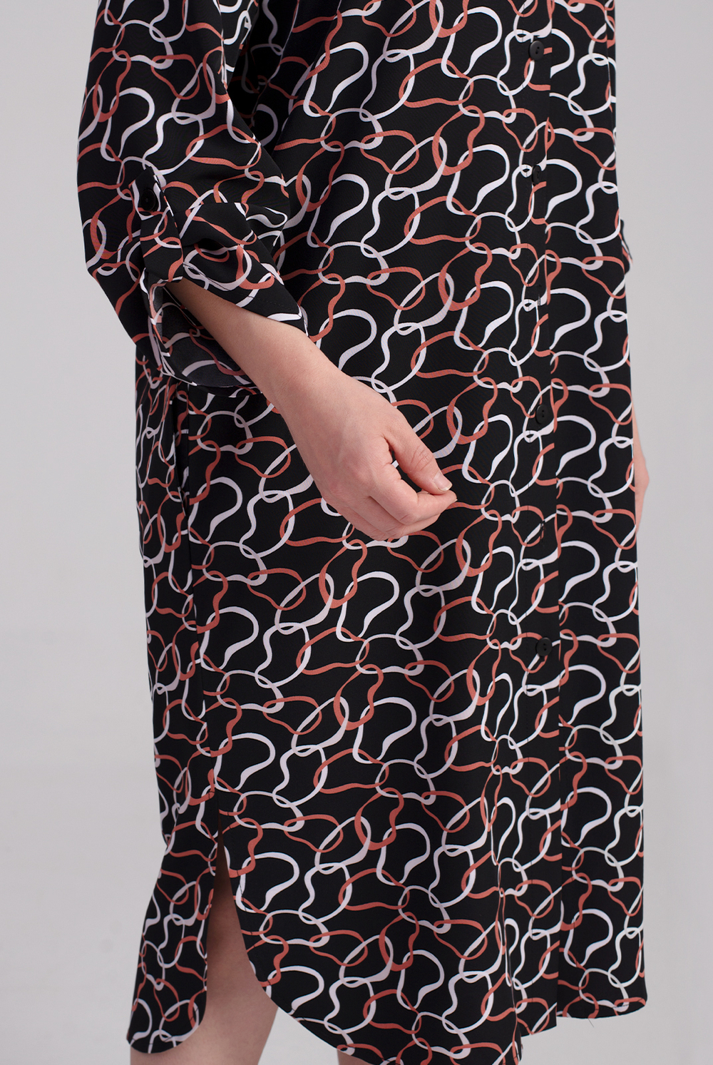 Платье-рубашка 3984зпа, цепи #176Цеп243984зпа