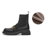 Teenmix Cow Leather Ankle Boots 4cm Women"s