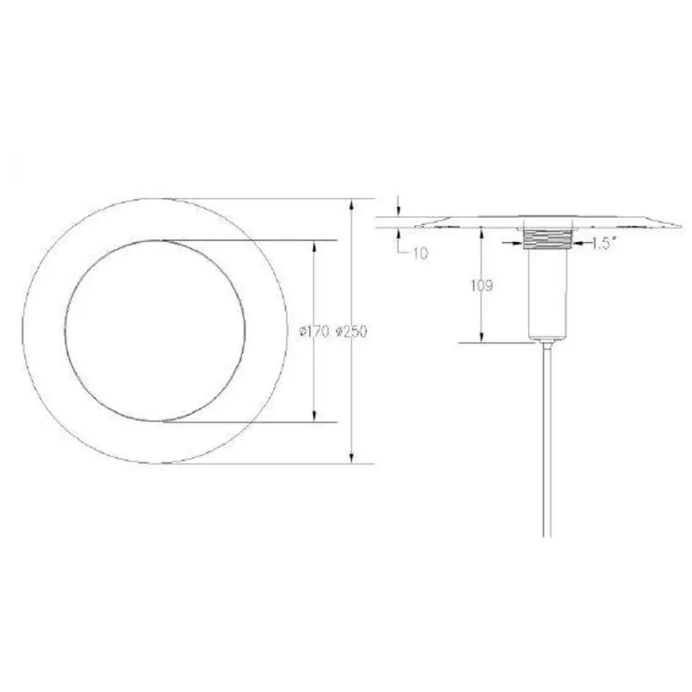 AV Светильник (прожектор) для бассейна светодиодный LED029 252LED (18Вт, 252LED, IP68, ABS-пластик)