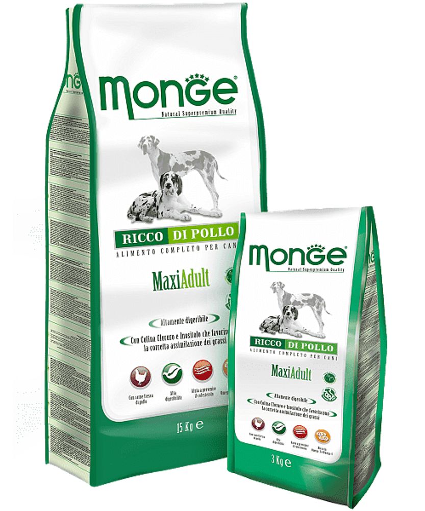Monge Dog 15кг Maxi корм для взрослых собак крупных пород Monge Dog 15кг Maxi корм для взрослых собак крупных пород