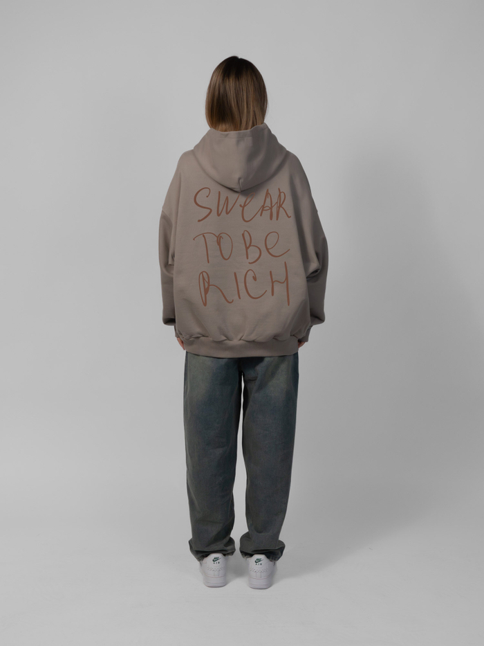 Худи To Be Rich (Taupe grey)