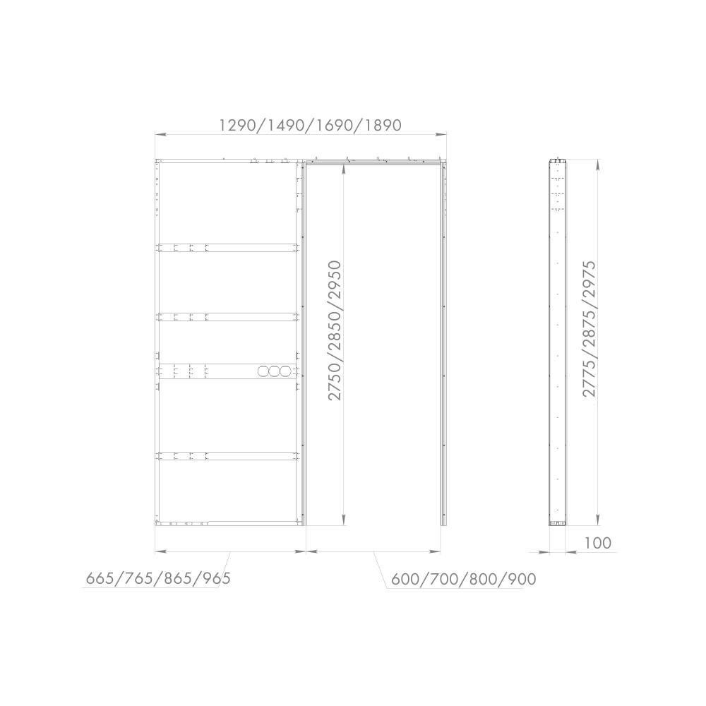 Пенал для скрытой раздвижной системы SLD.Comfort-PENAL caseta  900/2900
