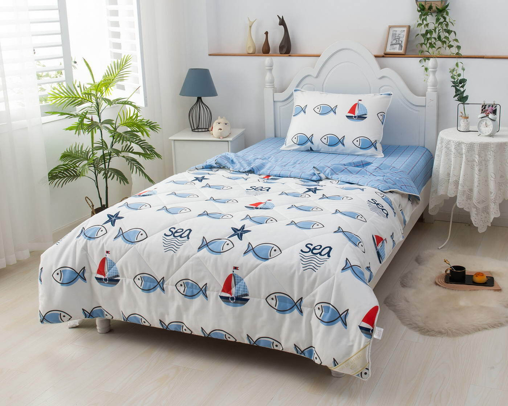 Детское постельное белье 1.5 спальное Sofi De MarkO Морские рыбки