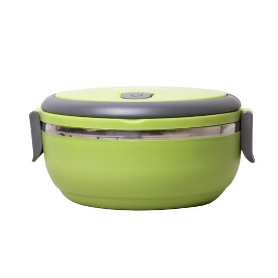 Ланч бокс 700 мл. круглый Kamille КМ-2105 (пластик, нержавеющая сталь)