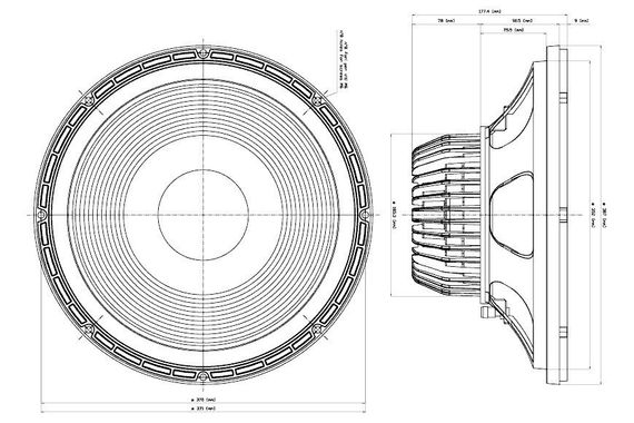 EighteenSound 15NLW9500/8 неодимовый динамик, диаметр 15 дюймов, 1000Вт