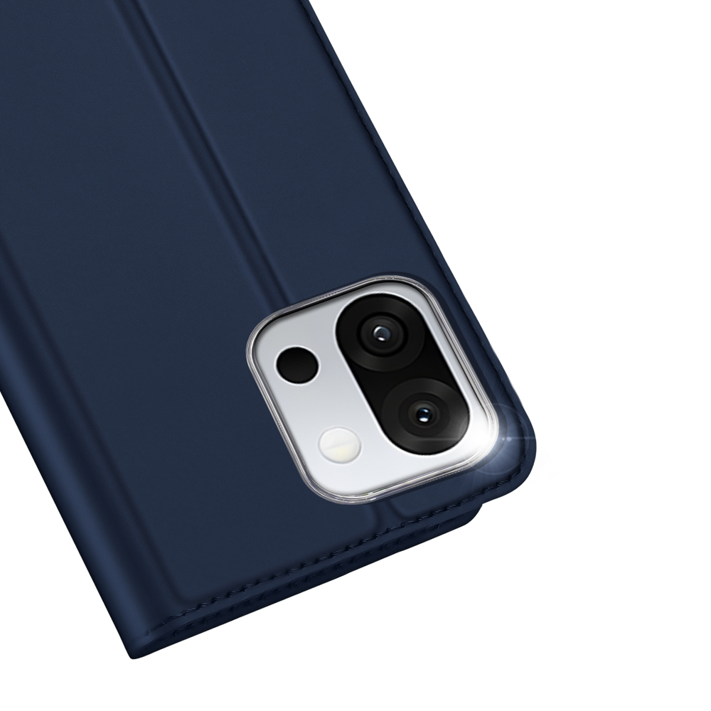 Чехол книжка из PU кожи синего цвета от Dux Ducis для смартфона OnePlus 13T и 13S, серия Skin Pro Series Case