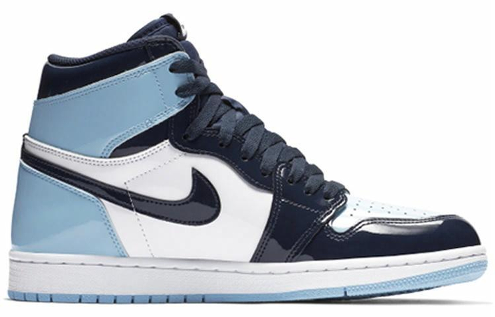 Кроссовки Jordan Air Jordan 1 Retro High Blue Chill 2019 (Женская размерная сетка)