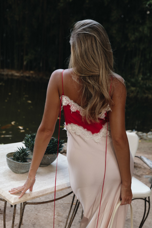 Платье комбинированное redpnk