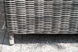 "Кон Панна" диван из искусственного ротанга двухместный, цвет графит