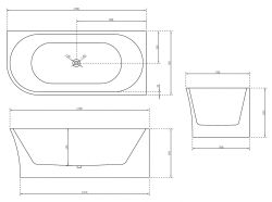 Акриловая ванна ABBER AB9257-1.7 R