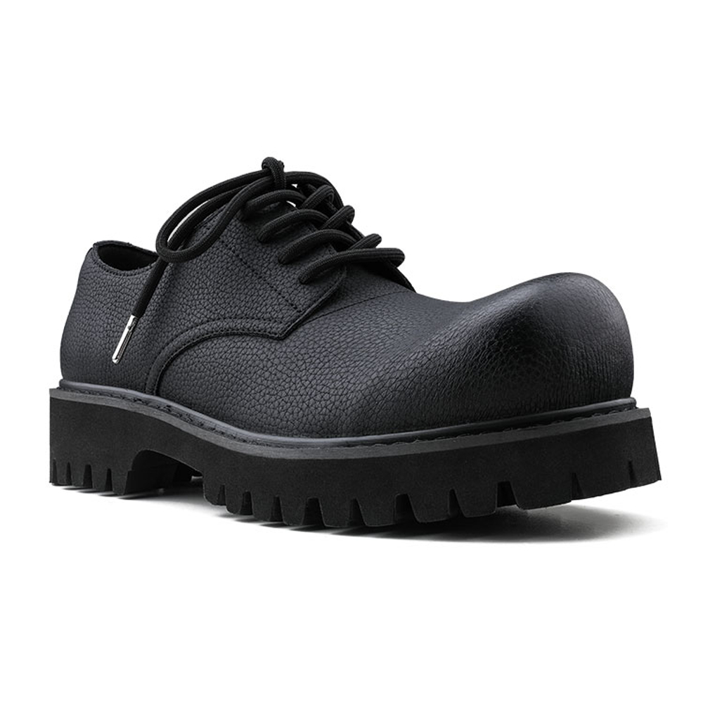 HANQIAORIJI Abyss Collection Cow Split Leather Casual Shoes Men"s Black
