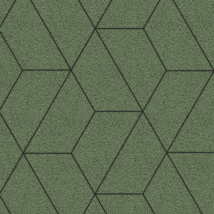 Тротуарная плитка ТРАПЕЦИЯ Гранит Зеленый