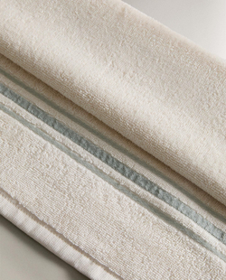 Zara Home - Банное полотенце с цветной бордюром, бежевый, 50х90 см