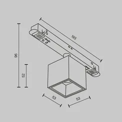 Трековый светильник Альфа / Alfa S Exility 4000K 7Вт 50° Technical tr133-2-7w4k-b