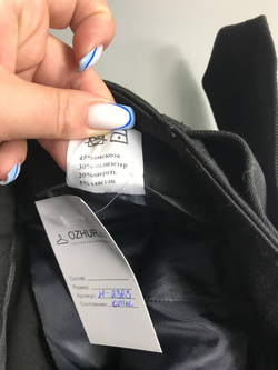 Брюки с акцентом на талии, маркировка 38, визуально на 44 размер