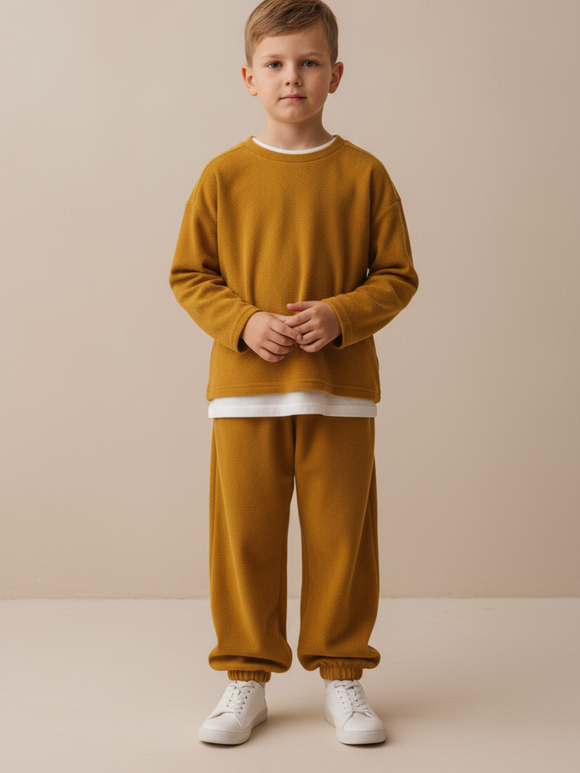 Джоггеры Terry свободного кроя горчичный