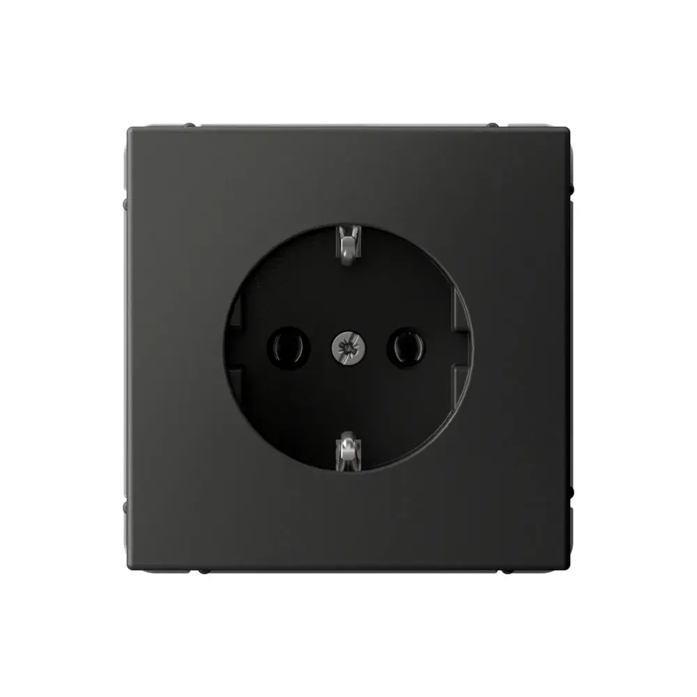 ARTGALLERY РОЗЕТКА с заземлением, 16А, механизм, быстрозажим. клем., БАЗАЛЬТ
