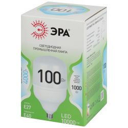 Лампа светодиодная ЭРА GREEN LINE LED POWER T140-100W-840-E27/E40 GL Е27/Е40 100 Вт колокол яркий белый свет | Лампы cветодиодные POWER