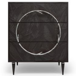 Комод Арт Колор leaves Классик Сильвер с 3 ящиками Терпкий коричневый