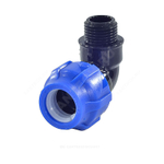 Отвод компрессионный ПЭ Дн 20х3/4"х90гр НР Ру16 VALFEX 1210012420034