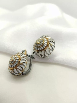 Ювелирные серьги серебро с эмалью