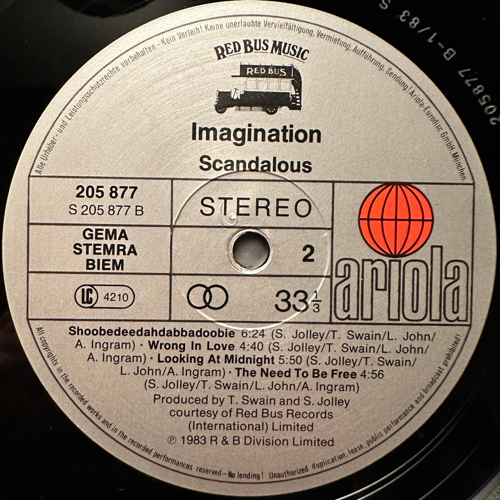 Imagination - Scandalous (Европа 1983г.)