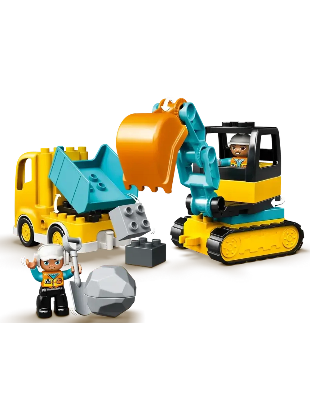 Конструктор лего DUPLO Town Грузовик и гусеничный экскаватор