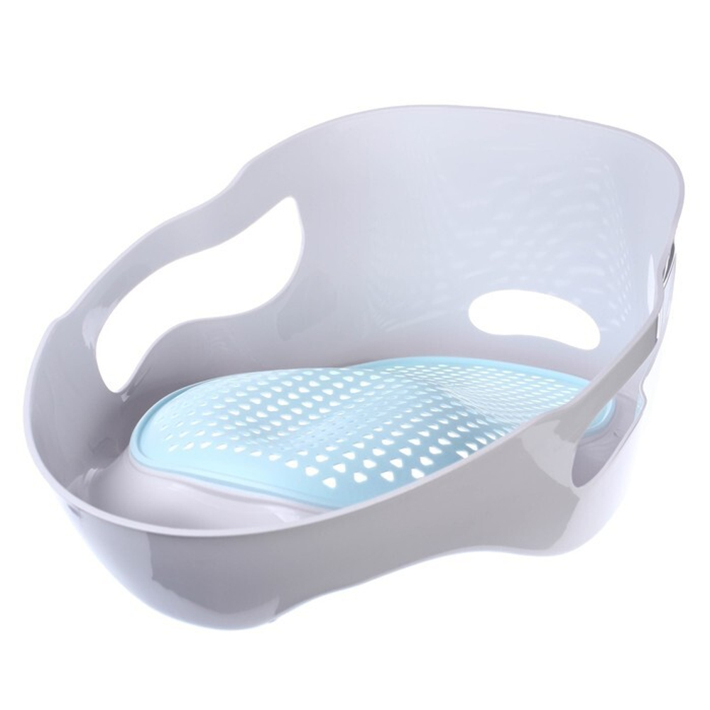 7522645 Лежак - горка для купания, цвет белый/розовый