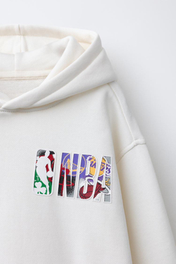 ZARA ХУДИ С КАПЮШОНОМ EQUIPOS NBA, ЭКРЮ
