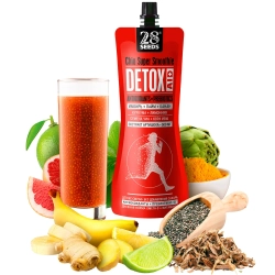 Супер-смузи ЧИА ДЕТОКС «Имбирь + Лайм + Банан» 250 мл 28SEEDS — детокс-смузи с семенами чиа, имбирём, лаймом и бананом