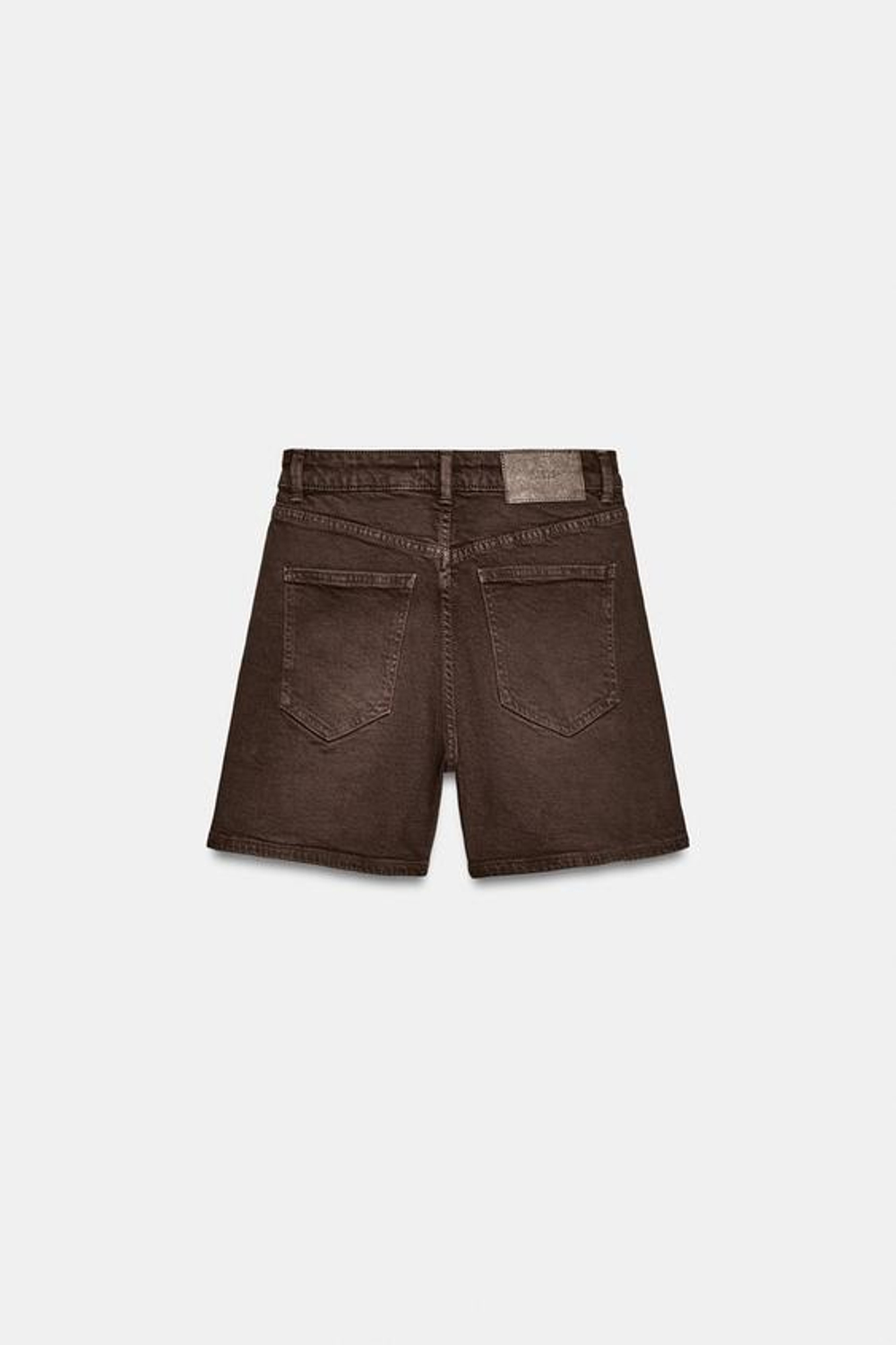ZARA ШОРТЫ Z1975 MOM FIT, КОРИЧНЕВЫЙ