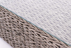 "Капучино" лаунж-зона из искусственного ротанга (гиацинт), цвет серый