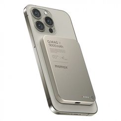 Внешний аккумулятор Momax Q.Mag X 5000mAh магнитный с беспроводной зарядкой (Titanium) IP116AE