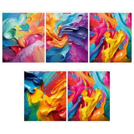 Тетрадь А5  96л кл. Academy Style "Красочный взрыв" УФ-лак