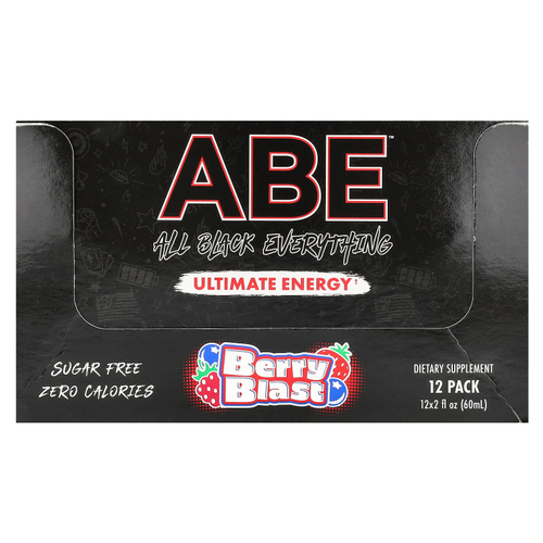 ABE, Ultimate Energy, Berry Blast, 12 пакетиков по 60 мл (2 жидк. унц.)