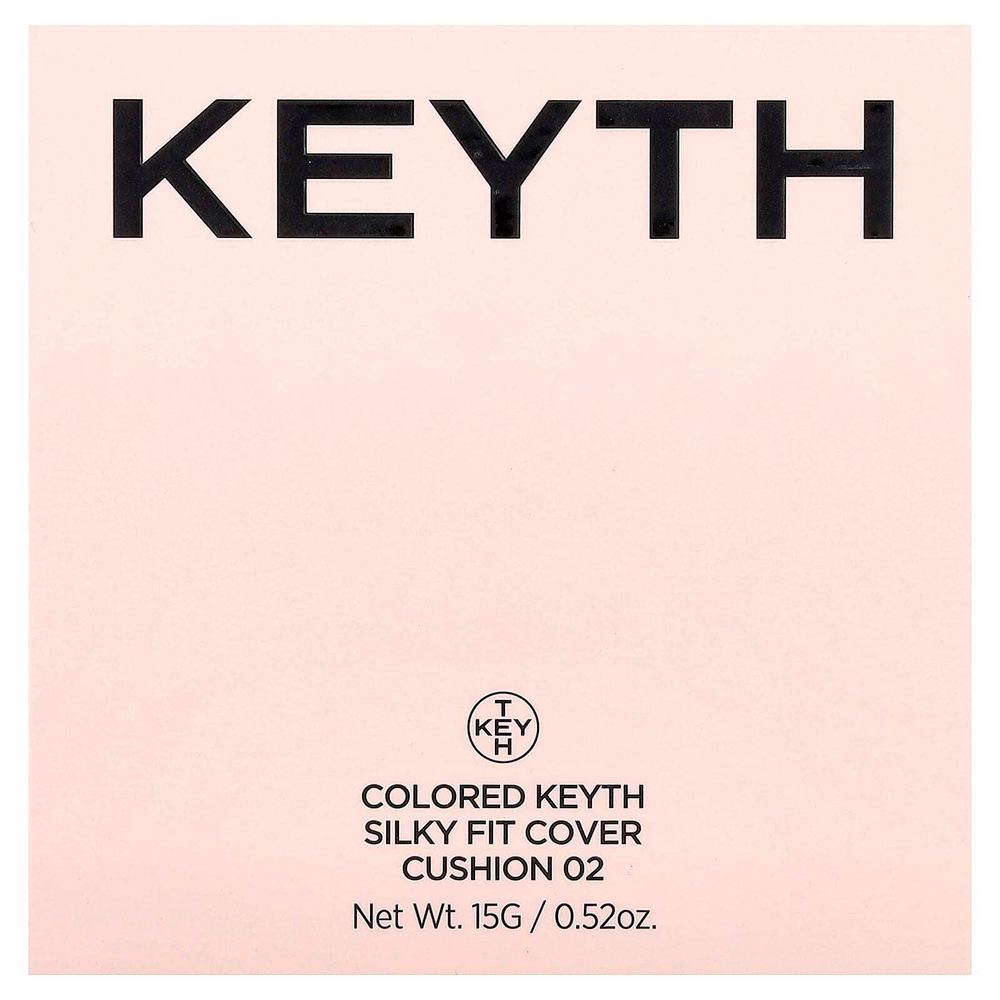 KEYTH, шелковистый кушон, тон 02 бежевый, 15 г (0,52 унции)