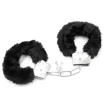 Плюшевые наручники (черные)