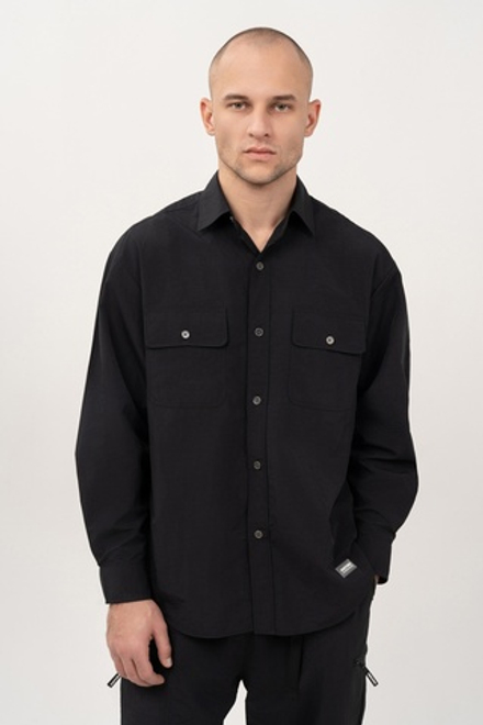 Рубашка KUL'TURA "Nylon shirt" Черный