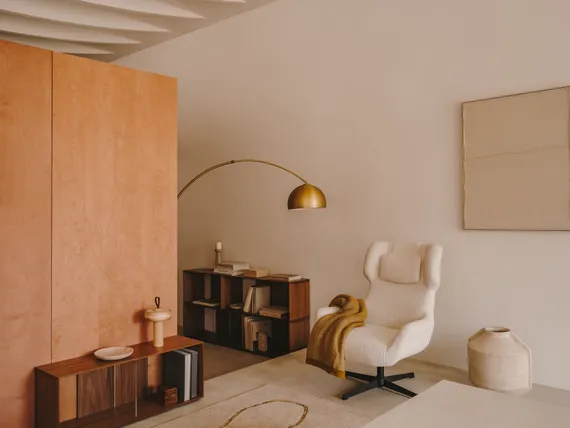 Maha Картина Белая с горизонтальной линией 82 х 102 см