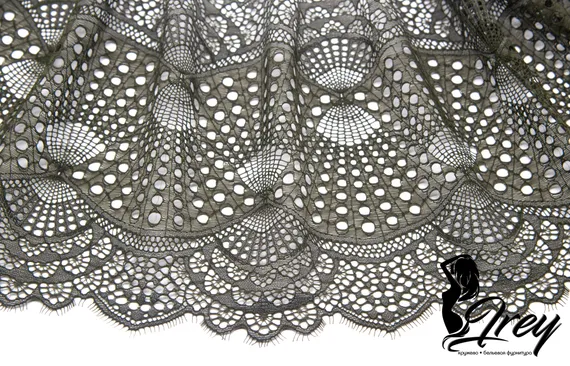 03-167 Кружево эластичное 22 см, хаки