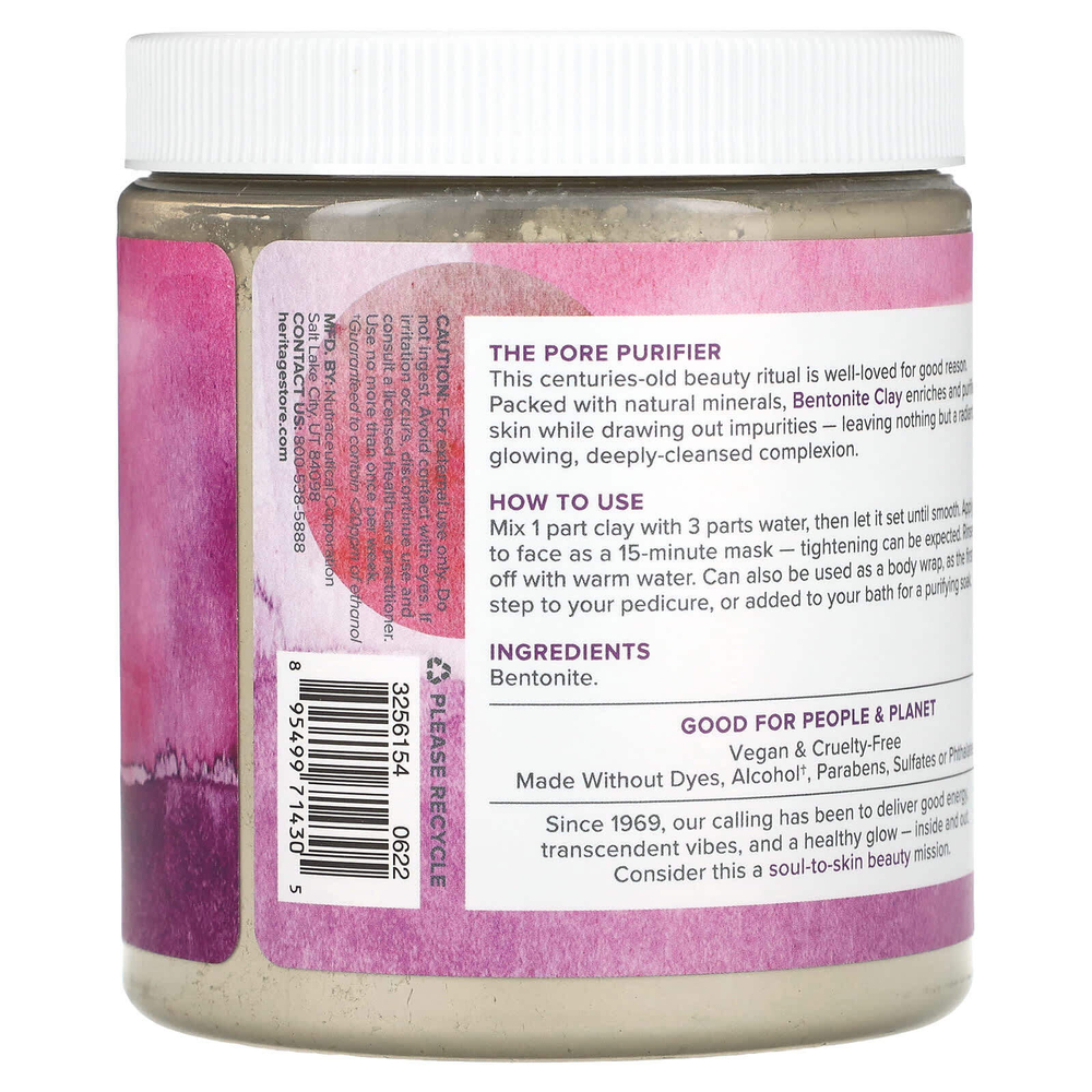 Heritage Store, Ancient Healing Clay, маска для очищения пор, 454 г (16 унций)