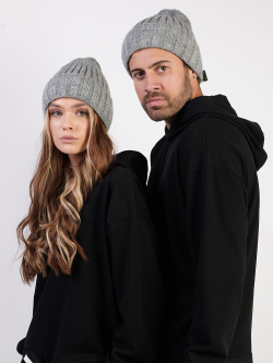 Мужская зимняя шапка с отворотом Prival Classic-1, серая