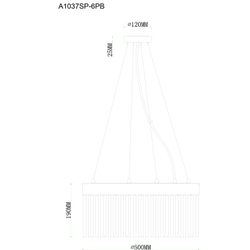 Люстра подвесная Arte Lamp A1037SP-6PB