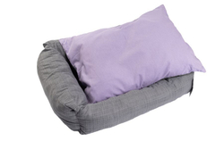 Моськи-Авоськи Лежанка СКАЗКА поплин ЛАВАНДА/СЕРЫЙ S 50х42х16